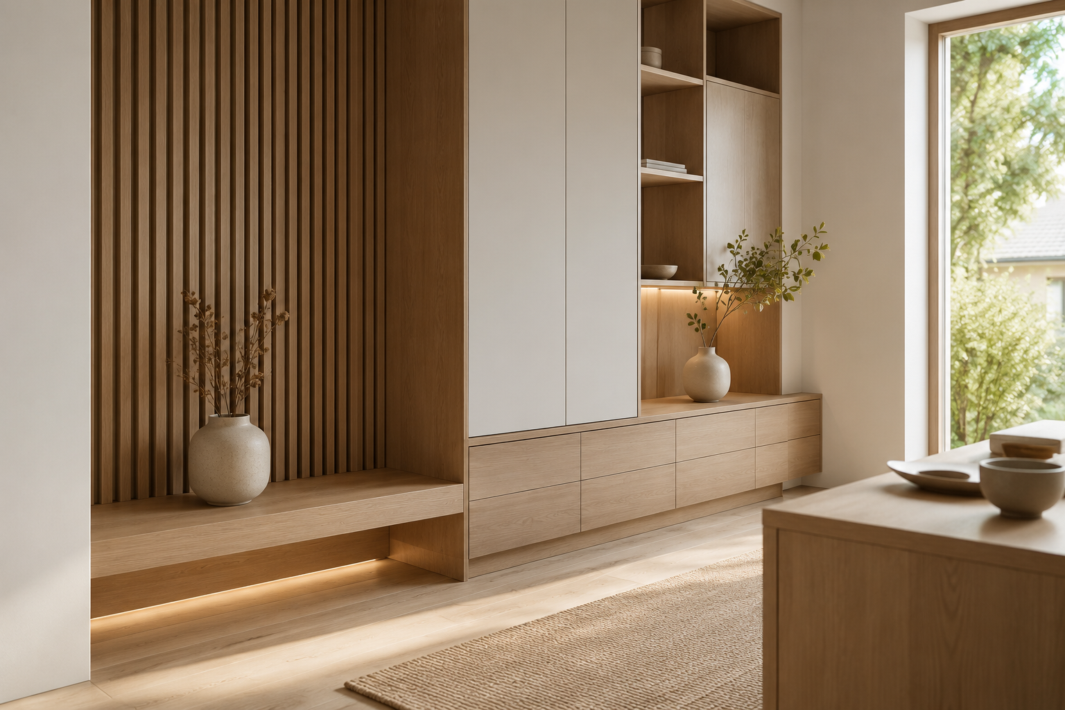 Tischlerei Münster – Moderner Innenausbau mit maßgefertigten Holzmöbeln, Einbauschrank und hochwertiger Holzverarbeitung.